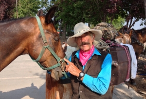 An eighty year old cowboy is saying here that some horses are smarter than some people!  Photo: John Shanahan, Fort Collins, Colorado